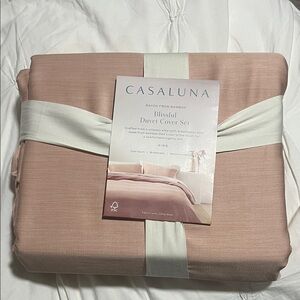 Casaluna Bamboo Duvet Cover Set - Soft Pink